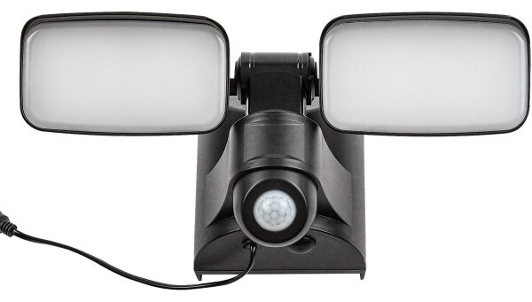 Rabalux 77091 - LED solárne nástenné svietidlo LESZNO 2xLED/5W/3,7V IP54 čierne