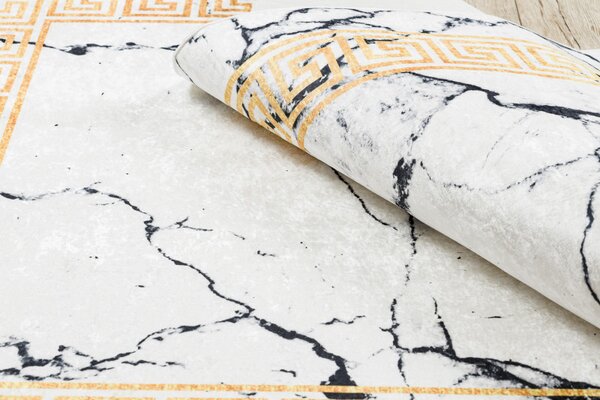 Dywany Łuszczów , Kusový koberec ANDRE Marble 1126, 80x150, biela, chodba / predsieň