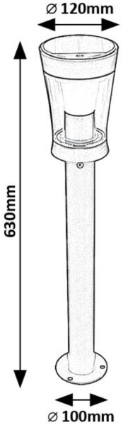 Rabalux 77038 - LED solárna lampa ANGERS LED/3W/3,7V IP65 antracit