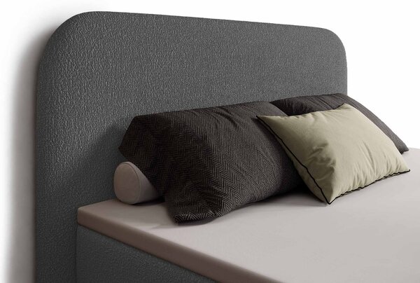 Jednolôžková boxspring posteľ s úložným priestorom Gavin 120x200 - sivá