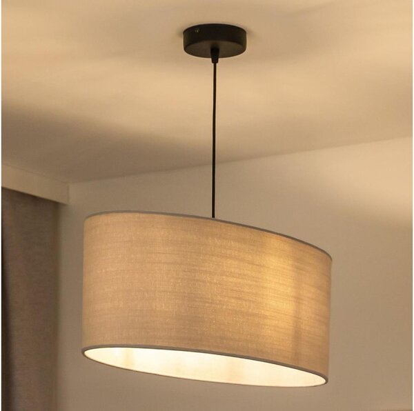 Duolla - Luster na lanku OVAL 1xE27/15W/230V šedá