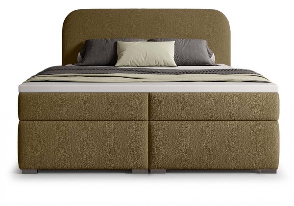 Jednolôžková boxspring posteľ s úložným priestorom Gavin 120x200 - hnedá