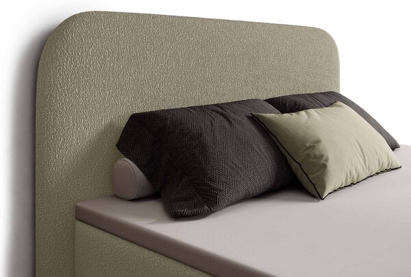 Jednolôžková boxspring posteľ s úložným priestorom Gavin 120x200 - béžová