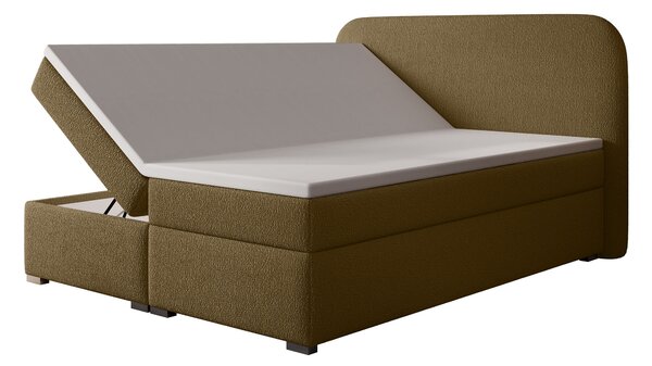Jednolôžková boxspring posteľ s úložným priestorom Gavin 120x200 - hnedá