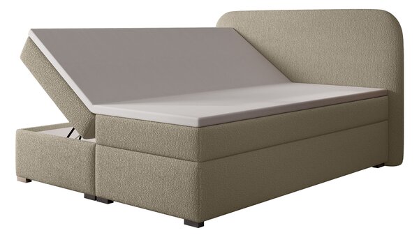 Jednolôžková boxspring posteľ s úložným priestorom Gavin 120x200 - béžová