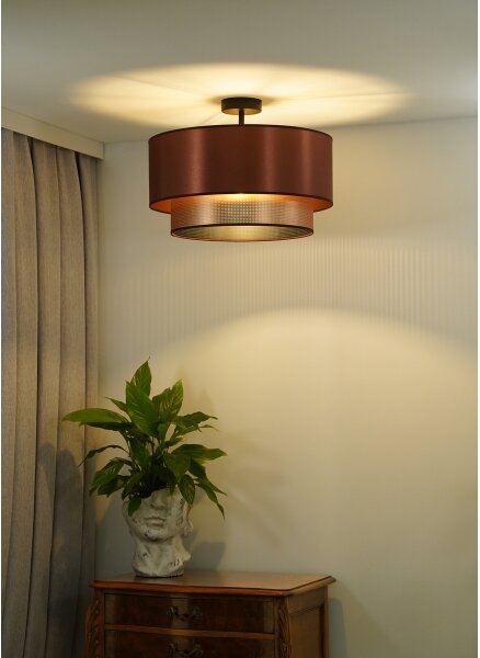 Duolla - Prisadený luster COPPER SHINY 1xE27/15W/230V pr. 45 cm medená