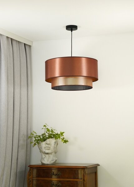 Duolla - Luster na lanku COPPER SHINY 1xE27/15W/230V pr. 45 cm medená