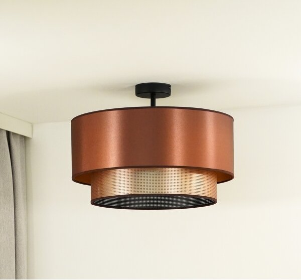 Duolla - Prisadený luster COPPER SHINY 1xE27/15W/230V pr. 45 cm medená