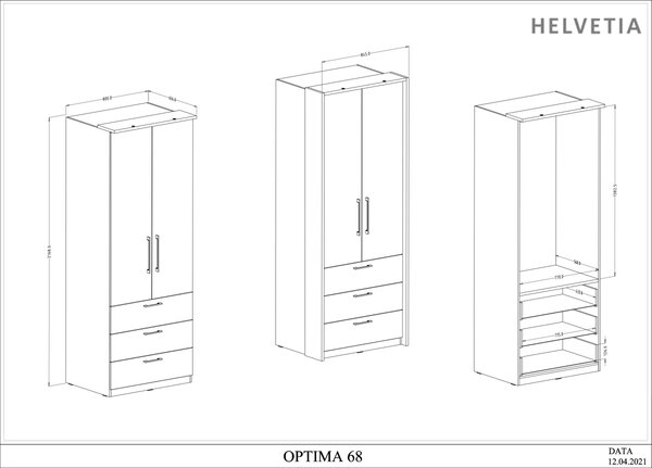 Modulárne skrine OPTIMA č.68