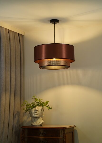 Duolla - Luster na lanku COPPER SHINY 1xE27/15W/230V pr. 45 cm medená
