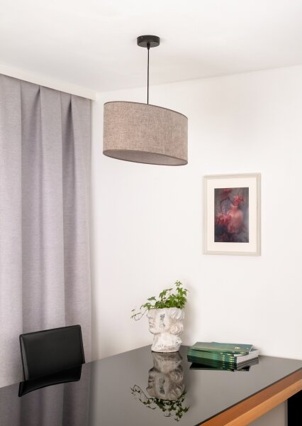 Duolla - Luster na lanku OVAL 1xE27/15W/230V hnedá