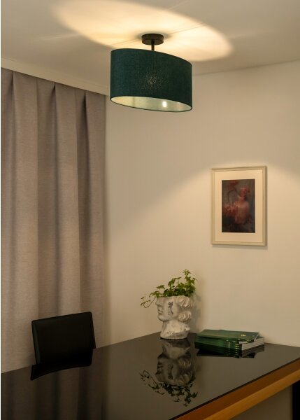 Duolla - Prisadený luster OVAL 1xE27/15W/230V zelená