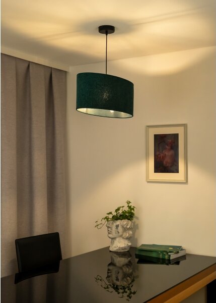 Duolla - Luster na lanku OVAL 1xE27/15W/230V zelená