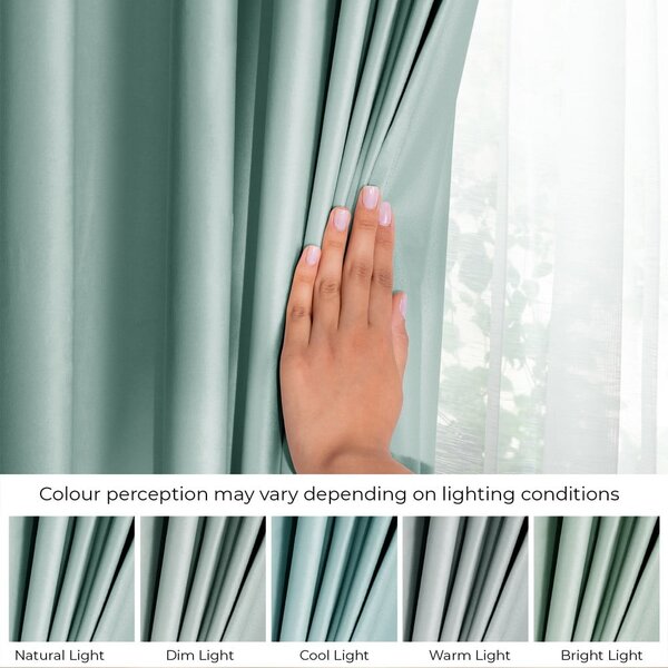 Svetlozelený zamatový dimout záves 140x245 cm Pleat – Restilo