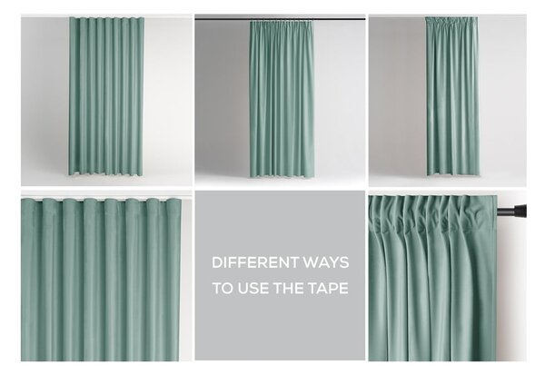 Svetlozelený zamatový dimout záves 140x245 cm Pleat – Restilo