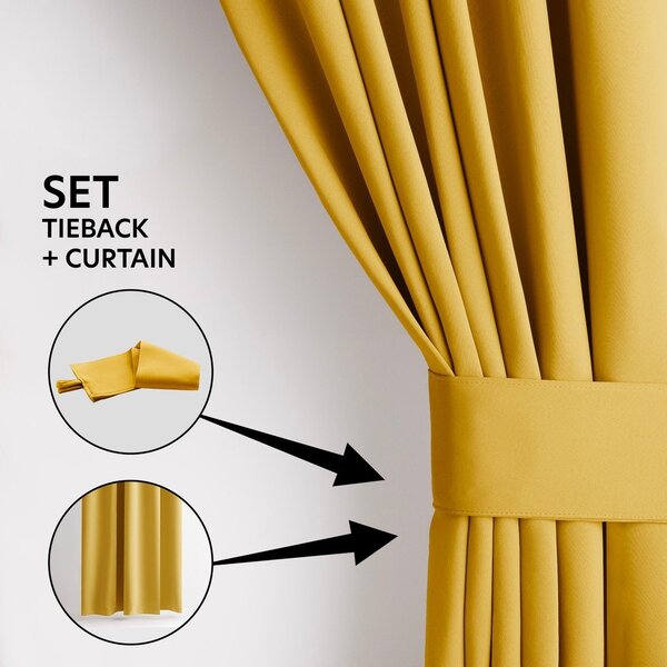 Žltý dimout záves 140x270 cm Kierra – Restilo