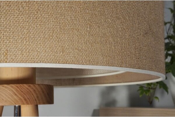Duolla - Stolná lampa YUTE BOHO 1xE27/15W/230V pr. 25 cm hnedá/krémová