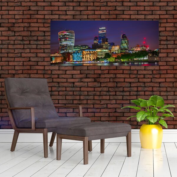 Obraz - Večerný Londýn (120x50 cm)