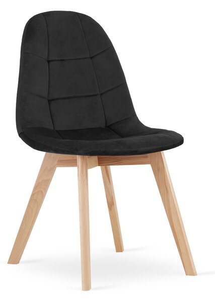 Jedálenská stolička BORA zamat - čierna