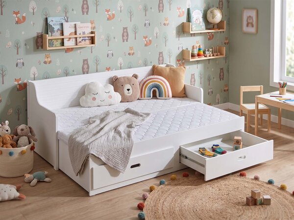 Rozkladacia posteľ Mosko 200x80 Farba: Biela