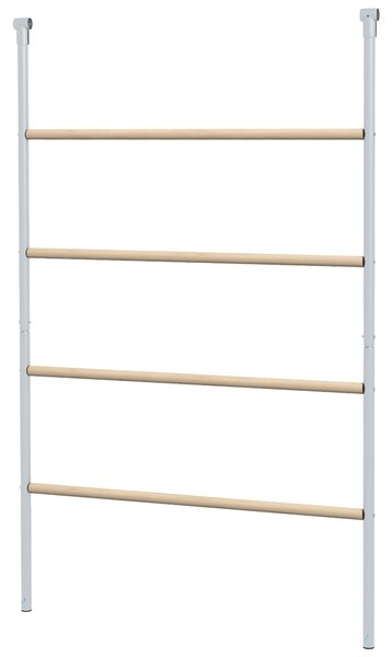 PAWHUT Hniezdny rebrík pre sliepky 4 poschodia kovový prírodné drevo