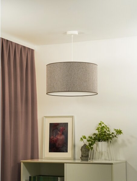 Duolla - Luster na lanku ROLLER ECO RECYCLING 1xE27/15W/230V pr. 45 cm hnedá