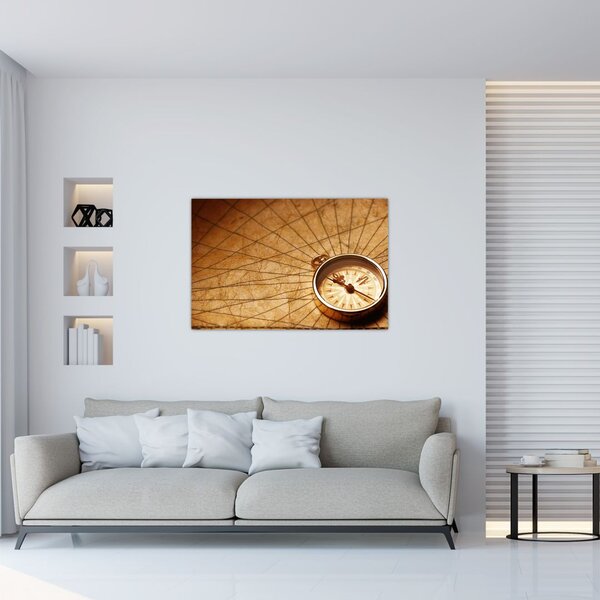 Obraz - Kompas (90x60 cm)