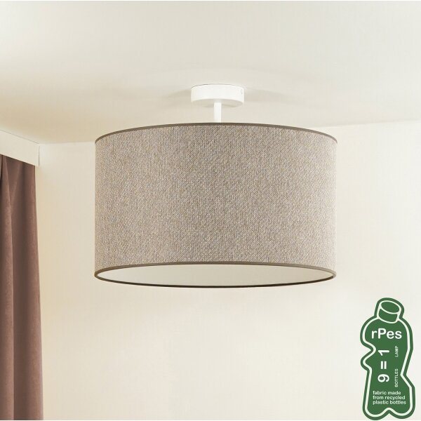 Duolla - Prisadený luster ROLLER ECO RECYCLING 1xE27/15W/230V pr. 45 cm hnedá