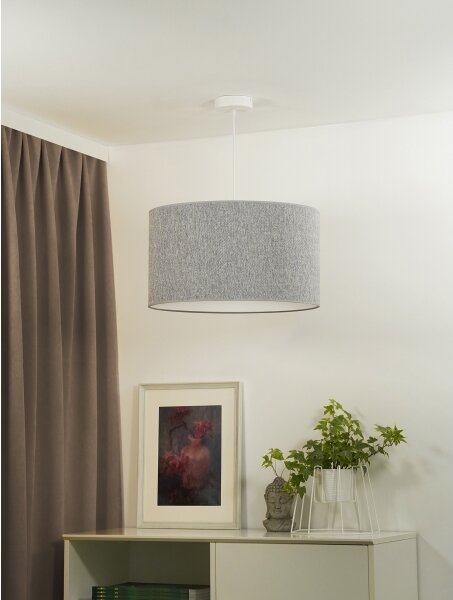 Duolla - Luster na lanku ROLLER ECO RECYCLING 1xE27/15W/230V pr. 45 cm šedá