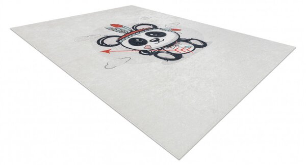 Dywany Łuszczów , Detský kusový koberec Bambino 1129 Panda cream, 80x150, čiernobiela, detská izba