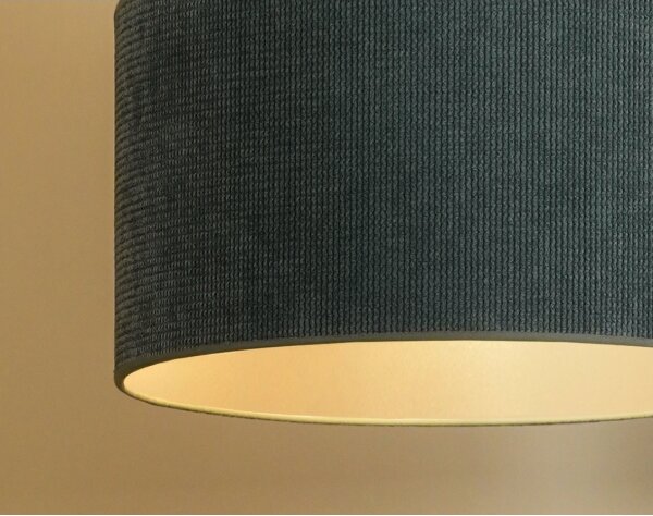 Duolla - Prisadený luster CORDUROY 1xE27/15W/230V svetlo pr. 40 cm modrá