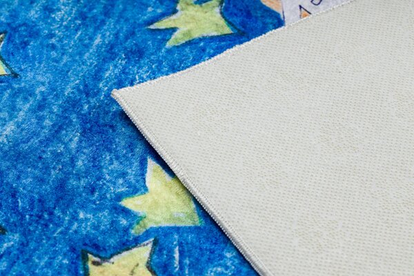 Dywany Łuszczów , Detský kusový koberec Bambino 2265 Rocket Space blue, 80x150, modrá, detská izba