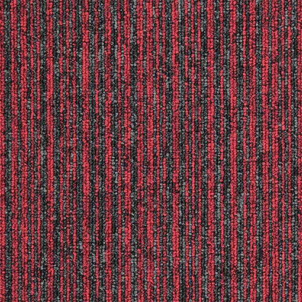 Balta , Kobercový štvorec Sonar Lines 4120 červený 50 x 50 cm, chodba / predsieň