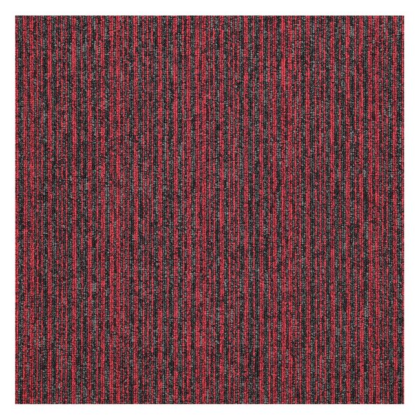 Balta , Kobercový štvorec Sonar Lines 4120 červený 50 x 50 cm, chodba / predsieň