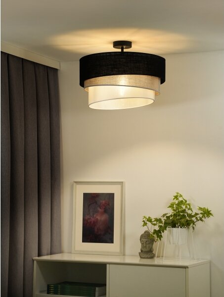 Duolla - Prisadený luster TRIO 1xE27/15W/230V pr. 45 cm čierna/šedá/biela