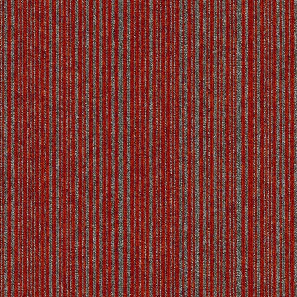 Tapibel , Kobercový štvorec Coral Lines 60380-50 červeno-šedý 50 x 50 cm, chodba / predsieň