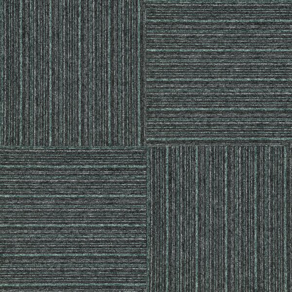 Balta , Kobercový štvorec Sonar Lines 4577 zelenočierny 50 x 50 cm, chodba / predsieň