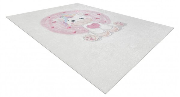 Dywany Łuszczów , Detský kusový koberec Bambino 1128 Unicorn, 80x150, ružová, detská izba