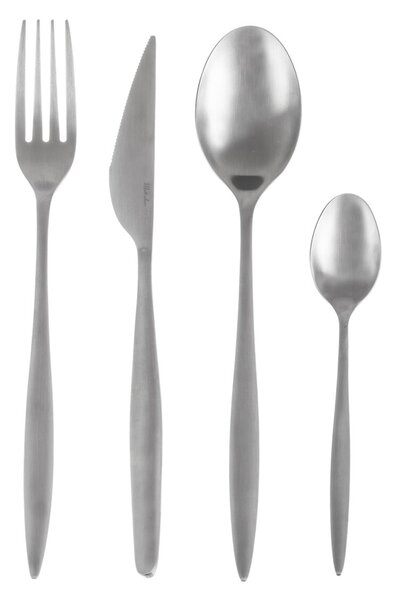 Jedálenské príbory Matt silver 24 dielov