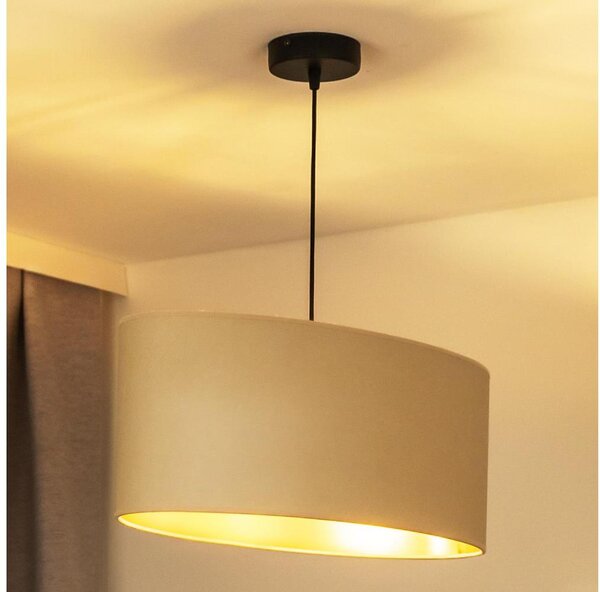 Duolla - Luster na lanku OVAL VEGAN 1xE27/15W/230V krémová