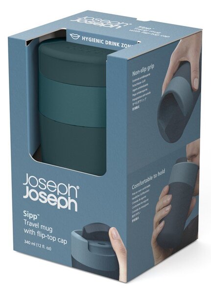 Tmavomodrý cestovný hrnček 340 ml Sipp – Joseph Joseph