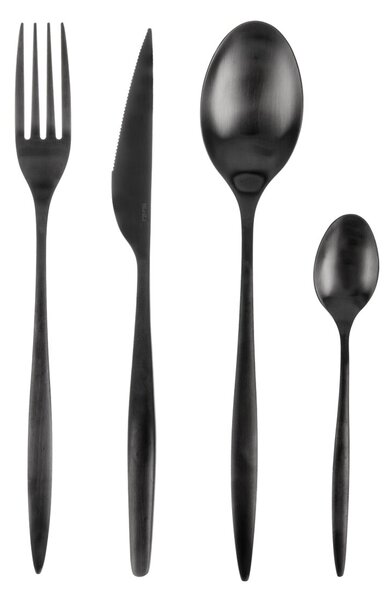 Jedálenské príbory Matt black 24 dielov