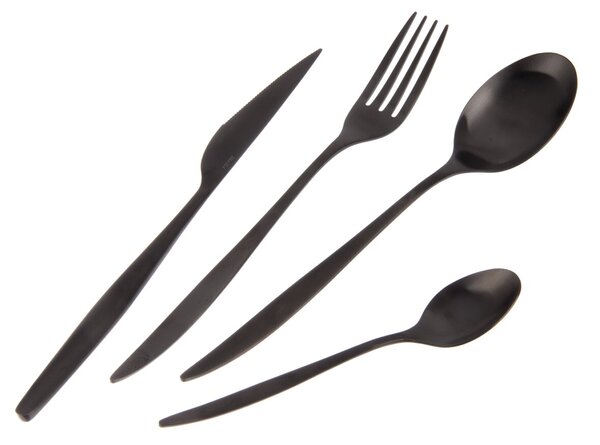 Jedálenské príbory Matt black 24 dielov