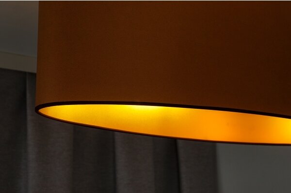 Duolla - Luster na lanku OVAL VEGAN 1xE27/15W/230V hnedá