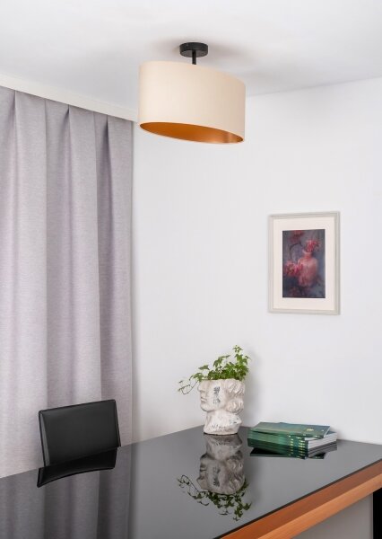 Duolla - Prisadený luster OVAL VEGAN 1xE27/15W/230V krémová