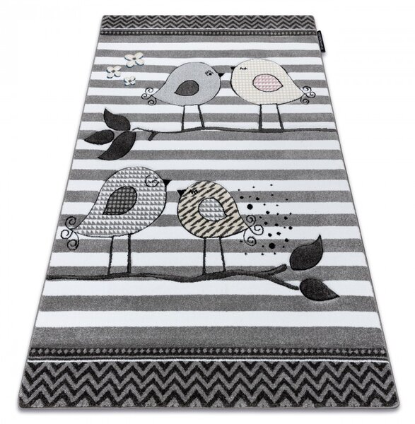 Dywany Łuszczów , Detský kusový koberec Petit C549 Birds grey, 120x170, šedá, detská izba