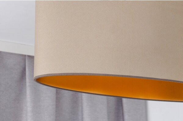 Duolla - Prisadený luster OVAL VEGAN 1xE27/15W/230V béžová