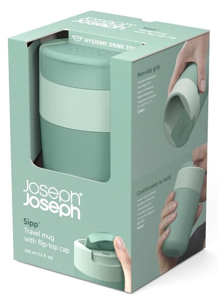Cestovný hrnček v mentolovej farbe 340 ml Sipp – Joseph Joseph