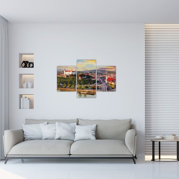 Obraz - Panorama Bratislavy, Slovensko (90x60 cm)