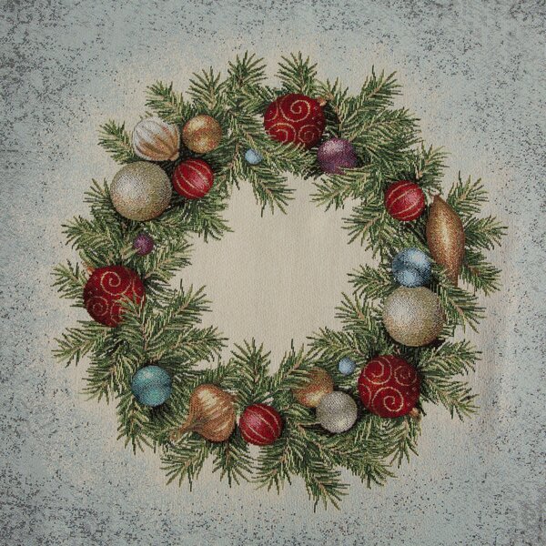VIANOČNÝ GOBELÍNOVÝ OBRUS PINE 100X100 CM VZOROVANÁ